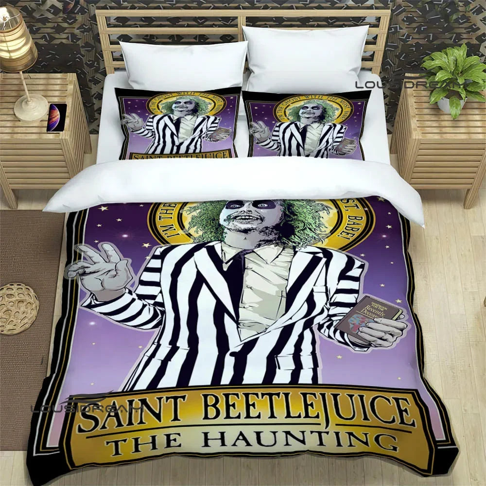 Horror movie B-Beetlejuice Bedding Sets exquisite supplies set duvet cover bed comforter set bedding set luxury birthday gift