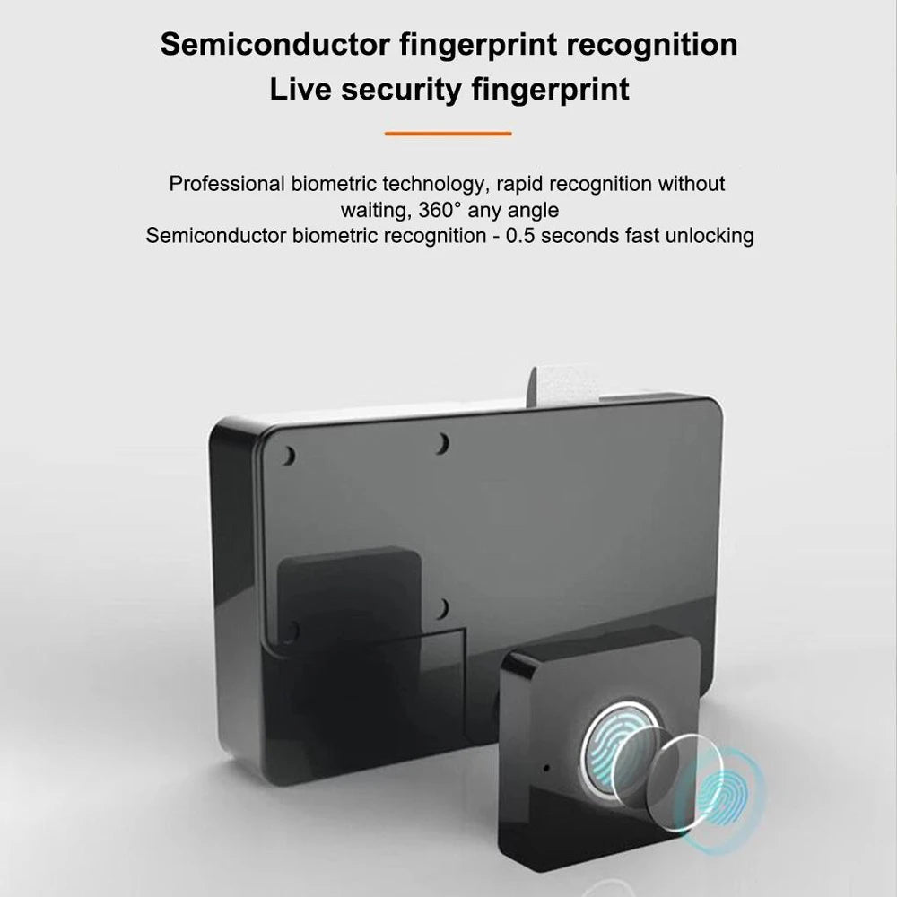 Smart Home Biometric Fingerprint Lock Hidden Drawer Electronic Lock Privacy File Storage Keyless Residential Security Protection