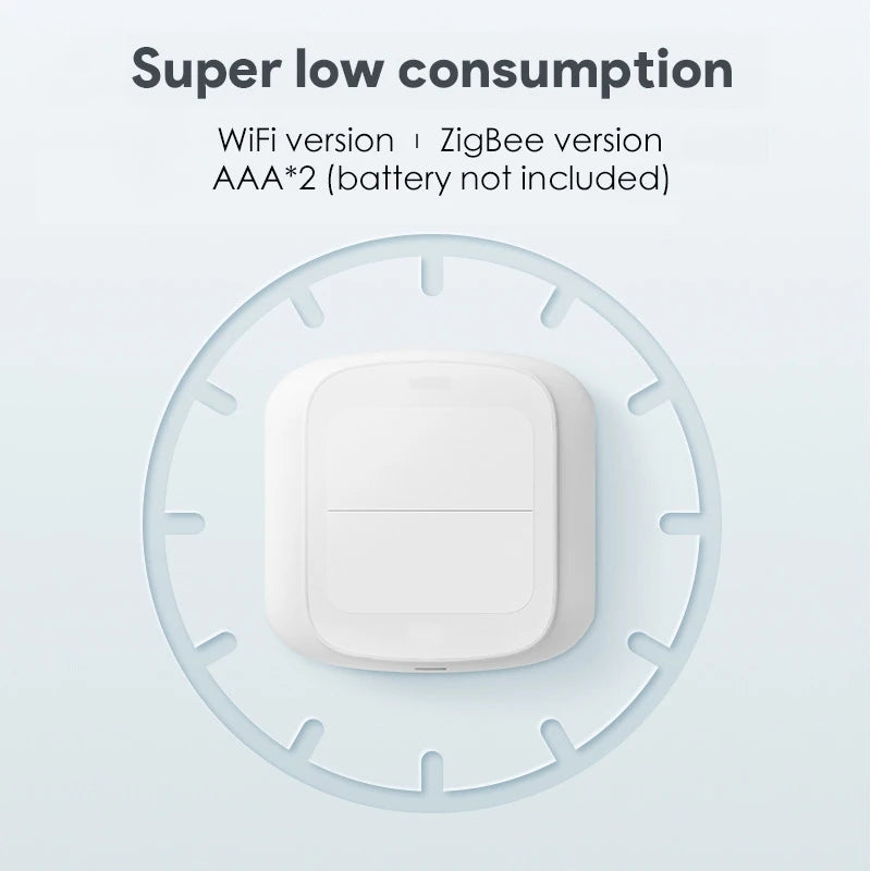Tuya WiFi ZigBee 2 Gang Wireless 6 Scene Switch Push Button Smart Life APP Wireless Remote Control Automation Scenar Wall Switch