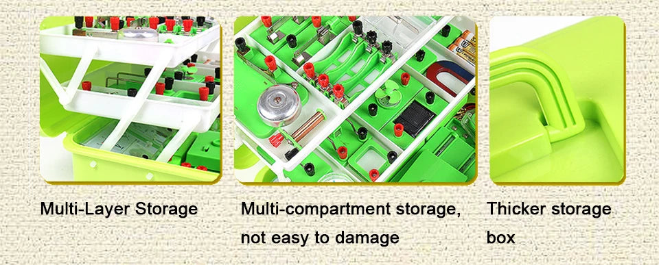 Physics Labs Basic Electricity Discovery Circuit Magnetism Experiment Kits Science Education Toy for Junior Senior High School