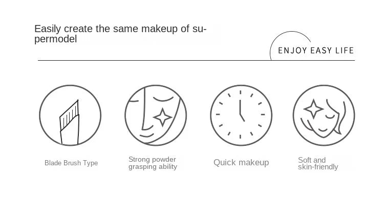 Upgrade Blade Eyeliner Brush Ultra Thin Fine Angle Flat Eyebrow Brush Under The Eye Makeup Brushes Precise Detail Brush white