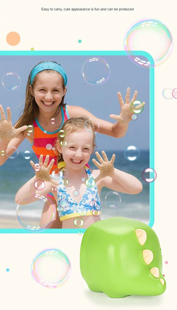Funny Bubble Machin Cartoon Dinosaur Frog Animal Magic Soap Water Bubble Blower Handheld Christmas Gifts for Kids Boys Girls