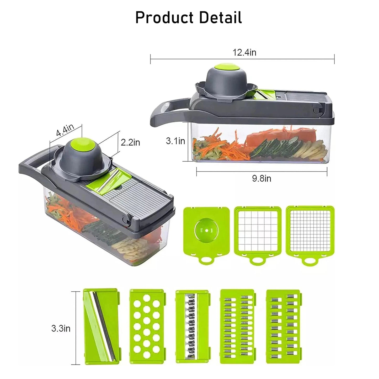 12/22 in 1 Multifunctional Vegetable Chopper Onion Grater Carrot Potato Shredder Fruit Slicer Garlic Chopper Kitchen Gadget Tool