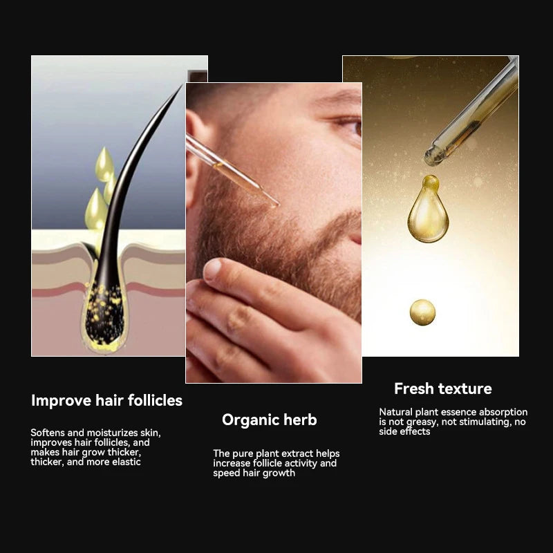 50ml Facial Hair Growth Beard Growth Essential Oil Improves Frizz Fast Powerful Hair Growth Liquid Man Beard Modifier Product