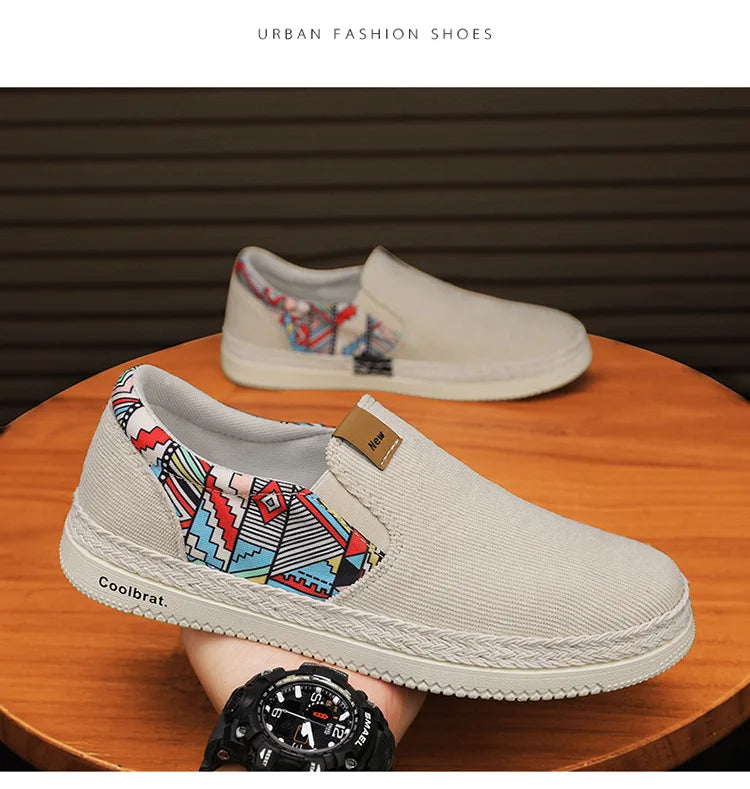 Flat Canvas Shoes For Men Fisherman Linen Cloth Loafers Summer Men's Sneakers New Style Shoes Sneakers Male Casual Shoes Man