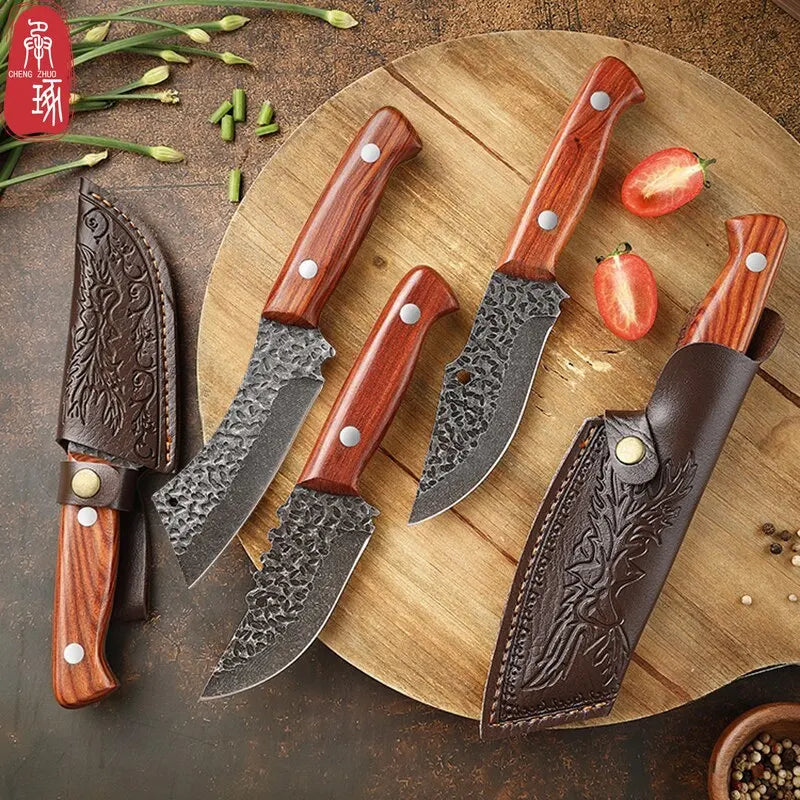 Handmade Forged Boning Knife Kitchen Butcher Knife BBQ Cooking Chef Knives Household Fruit Utility Knife Kitchen Accessories