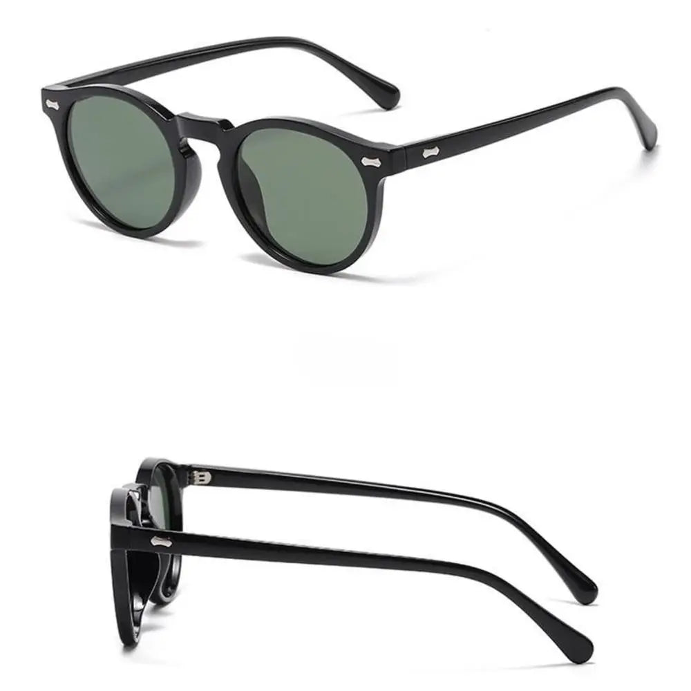 Retro Round Polarized Sunglasses Men Women Fashion Vintage Driving Glasses Outdoor Travel UV400 Shades Goggles Cycling Glasses