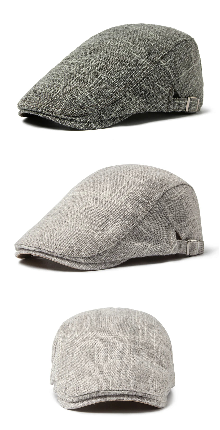 CNTANG 2024 New Men Beret Women Classic Vintage Linen Berets Summer Sun Visor Casual Duckbill Hats Newsboy Cap Unisex Adjustable
