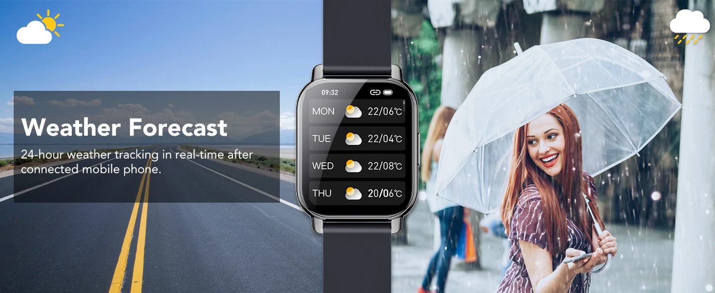 Bluetooth Call Smart Watch for Men Women, 2.01'' HD Touch Screen Activity Trackers with Sleep Monitor/ SMS Alert/ Remote Camera