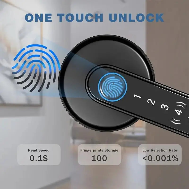 CIEPOJIT Electronic lock for Tuya Smart Lock Indoor BLE Fingerprint Lock UNlock with Fingerprint/TTLOCK APP Remote Unlock