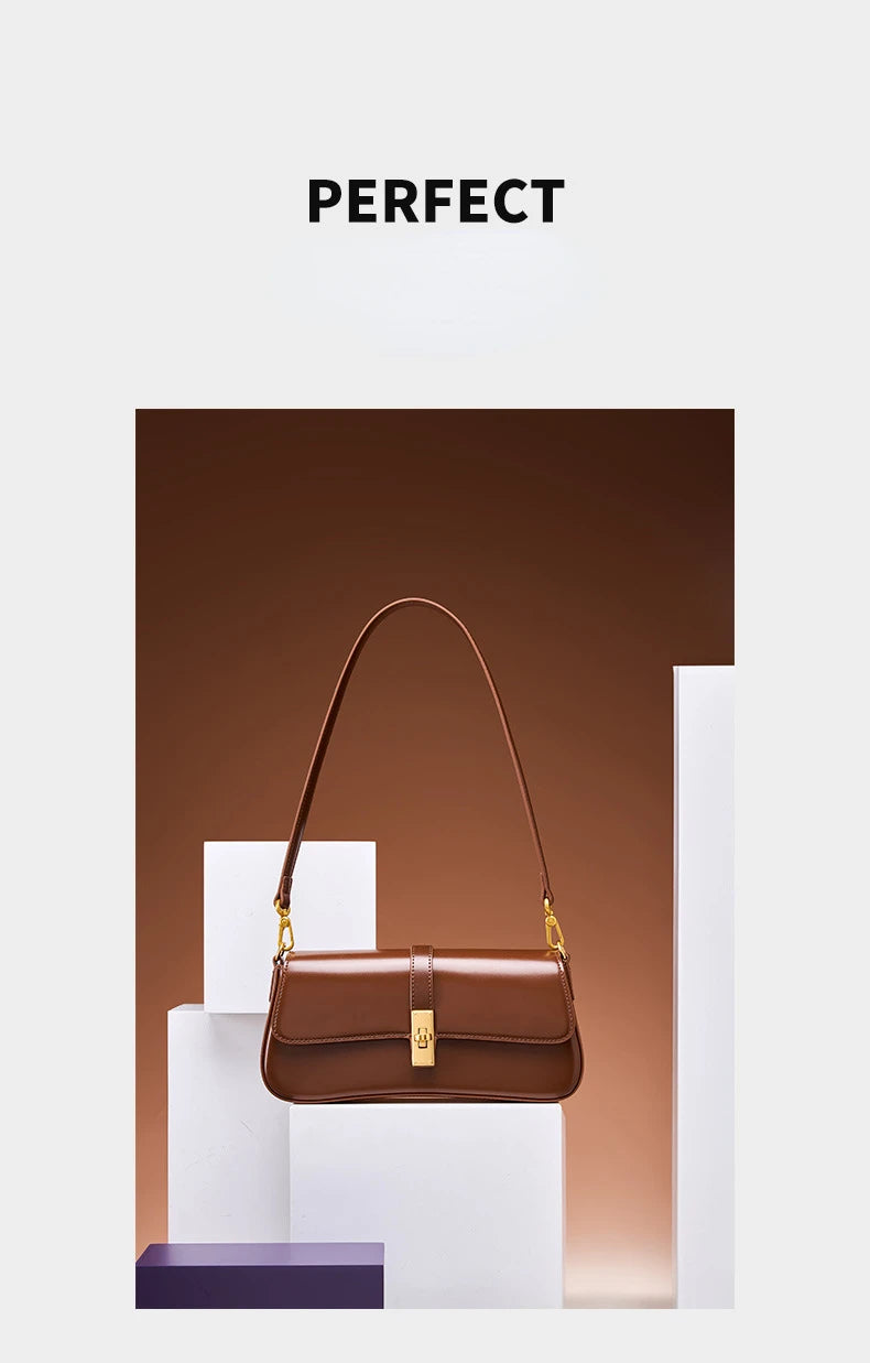 Jonlily Women Genuine Leather Shoulder Bag Female Fashion Handbag Totes Small Underarm Bag Casual Daybag Mini Purse -KG1313