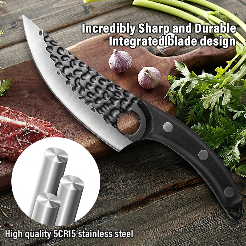 Handmade Forged Stainless Steel Boning Knifes Messer Full Tang Handle Bone Cleaver Knife Professional 6 Inch With Knives Cover