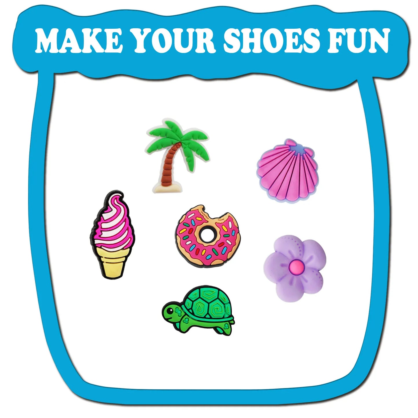 Shoe Charms For Slides Sandals, 10-100Pcs PVC Shoe Decorations Accessories For Christmas Birthday Gift Party Favor
