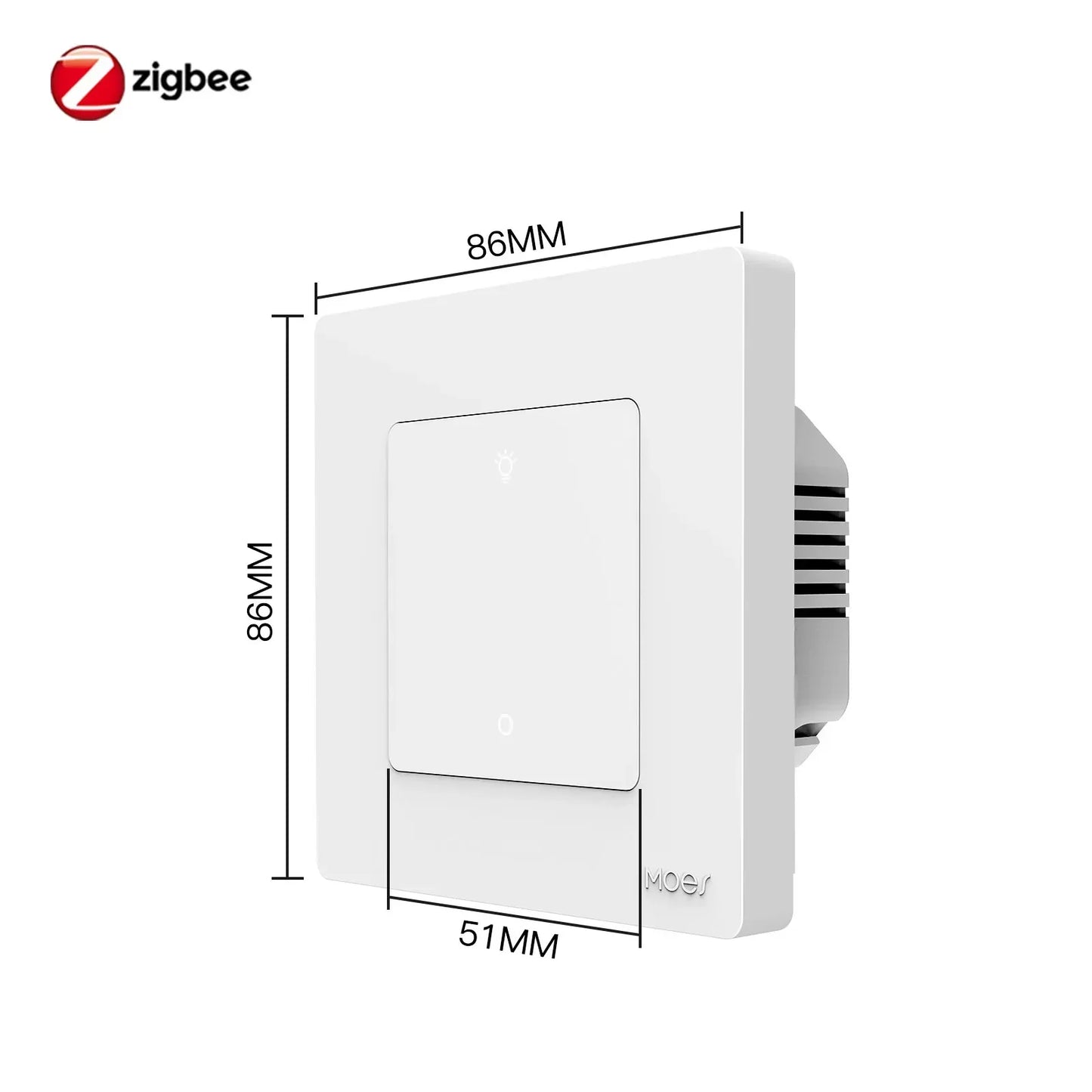MOES Star Ring Series ZigBee Smart Dimmer Switch for Light Dimming Smart Life APP Work with Alexa Google Home Dimmable 1-3Gang