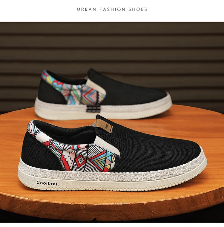Flat Canvas Shoes For Men Fisherman Linen Cloth Loafers Summer Men's Sneakers New Style Shoes Sneakers Male Casual Shoes Man