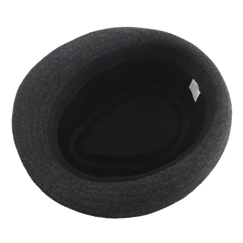 Autumn and Winter Woolen Top Hats, Jazz Hats, Men's and Women's British Retro Casual Stage Hats