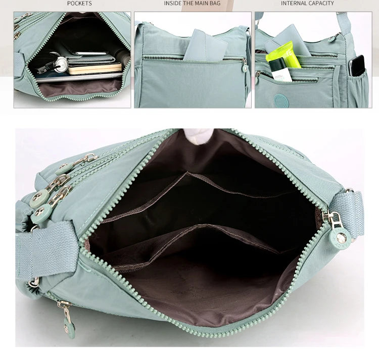 Women's Messenger large capacity Shoulder Bag Polyester Fashion Cosmetic Bag Simple and Versatile Handbag Crossbody Bag