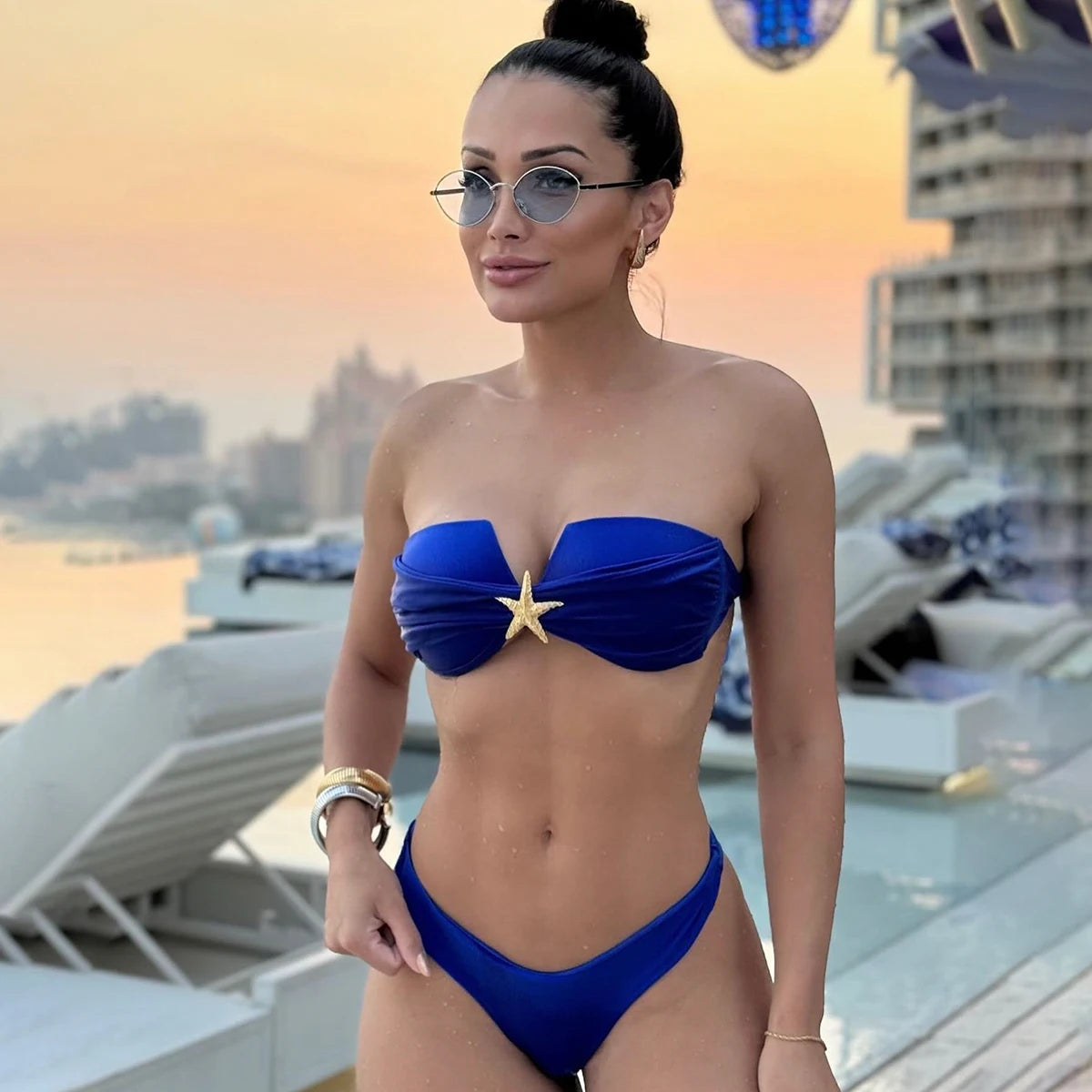 Push Up Bikinis 2025 Sexy Women Swimsuit Swimwear Female High Cut Patchwork Bikini Set Biquini Bathing Suit Swimming Suits