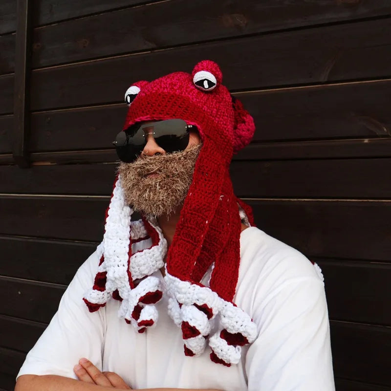 Hat Unisex Cthulhu Style Adult Party Funny Octopus Headgear Creative Holiday Gift Tricky Woolen Hat