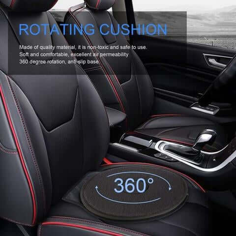 360° Rotating Seat Cushion  Car Seat Aid Chair Seat Revolving Cushion Rotation Auto Memory Foam Pad Mat