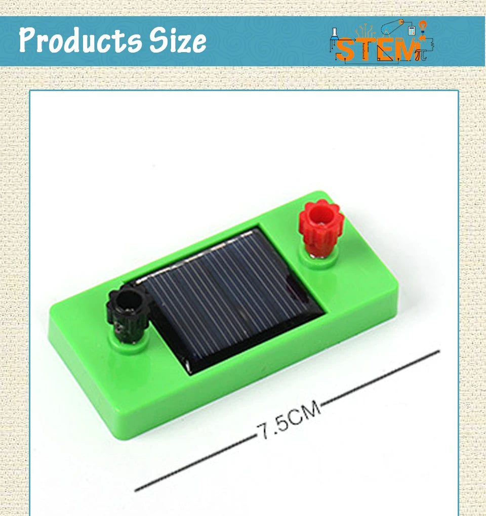 Solar Panel Physical Science Experiment Teaching Tools Educational Kids Toy Basic Circuit Electricity Learning Physics Toys Gift