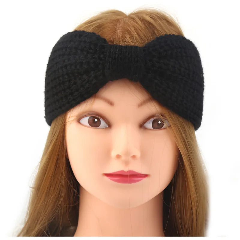 Women Headband Solid Color Elastic Hair Bands Twisted Knitted Turban Headwrap  Winter Girls Hairband Fashion Hair Accessories