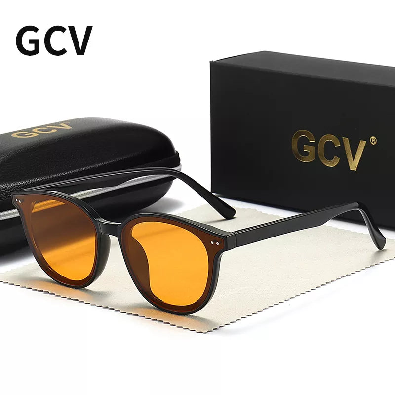 GCV Men Women Night Vision Sunglasses Goggles Yellow Orange G M Driving Eyewear Polarized Sun Glasses for Nocturnal gafas de sol