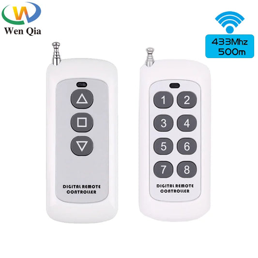 433MHz Universal Remote Control 1527 Learning Code 8 Button Transmitter Long Range For Smart Home Garage Door Opener no clone