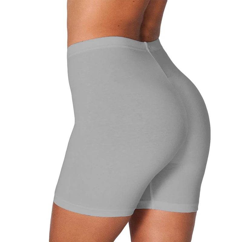 Women Elastic Shorts Casual High Waist Tight Fitness Slim Skinny Bottoms Summer Solid Sexy White Black Cycling Shorts Sweatpants