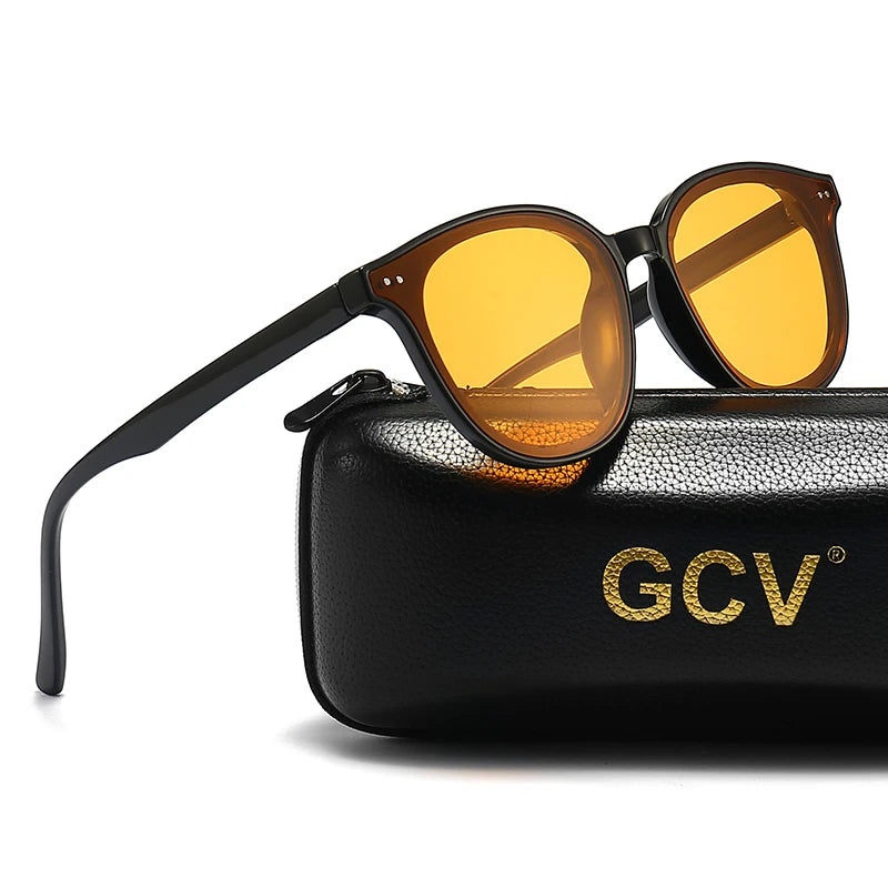 GCV Men Women Night Vision Sunglasses Goggles Yellow Orange G M Driving Eyewear Polarized Sun Glasses for Nocturnal gafas de sol