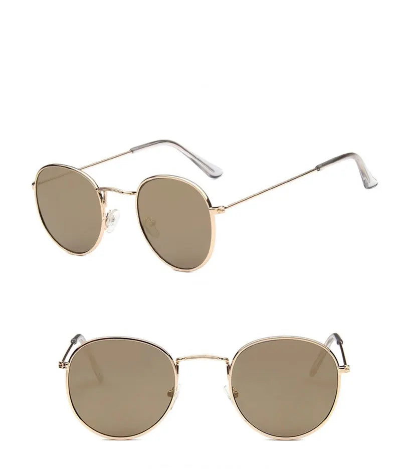 LeonLion 2023 Round Retro Sunglasses Men Round Vintage Glasses for Men/Women Luxury Eyewear Men Metal Lunette Soleil Homme UV400