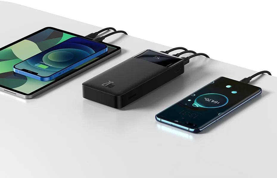 Baseus Power Bank 20000mAh Portable Charger Powerbank 10000mAh External Battery PD 20W Fast Charging For iPhone Xiaomi PoverBank
