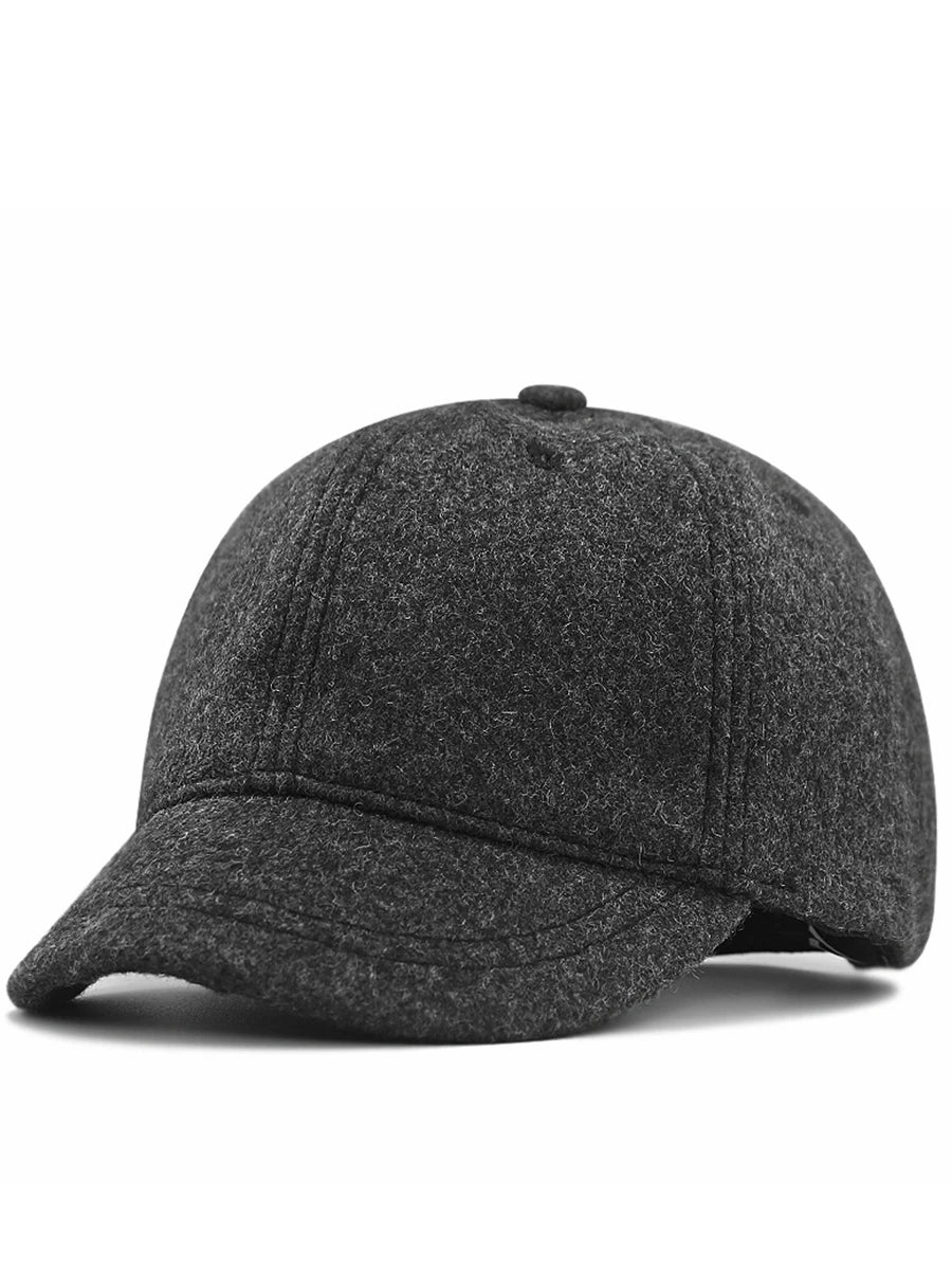 Men Winter Short Brim Wool Felt Big Size Baseball Cap Lady Spring and Summer Cotton Large Size Sport Sun Caps 56-60cm 60-65cm