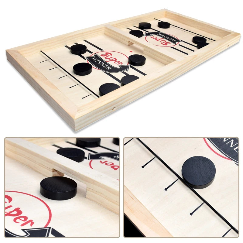 Table Hockey Paced Sling Puck Board Game Fast Sling Puck Winner Party Game Adult Child Family Game Desktop Battle Board Game