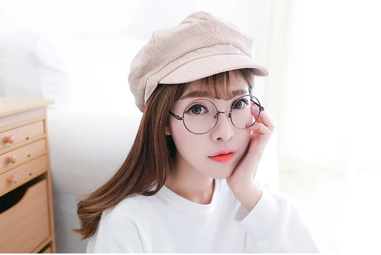 COKK Newsboy Cap Beret Women Vintage Beret Painter Winter Hats For Women Men Octagonal Caps Female Bone Male New 11.11 Hats