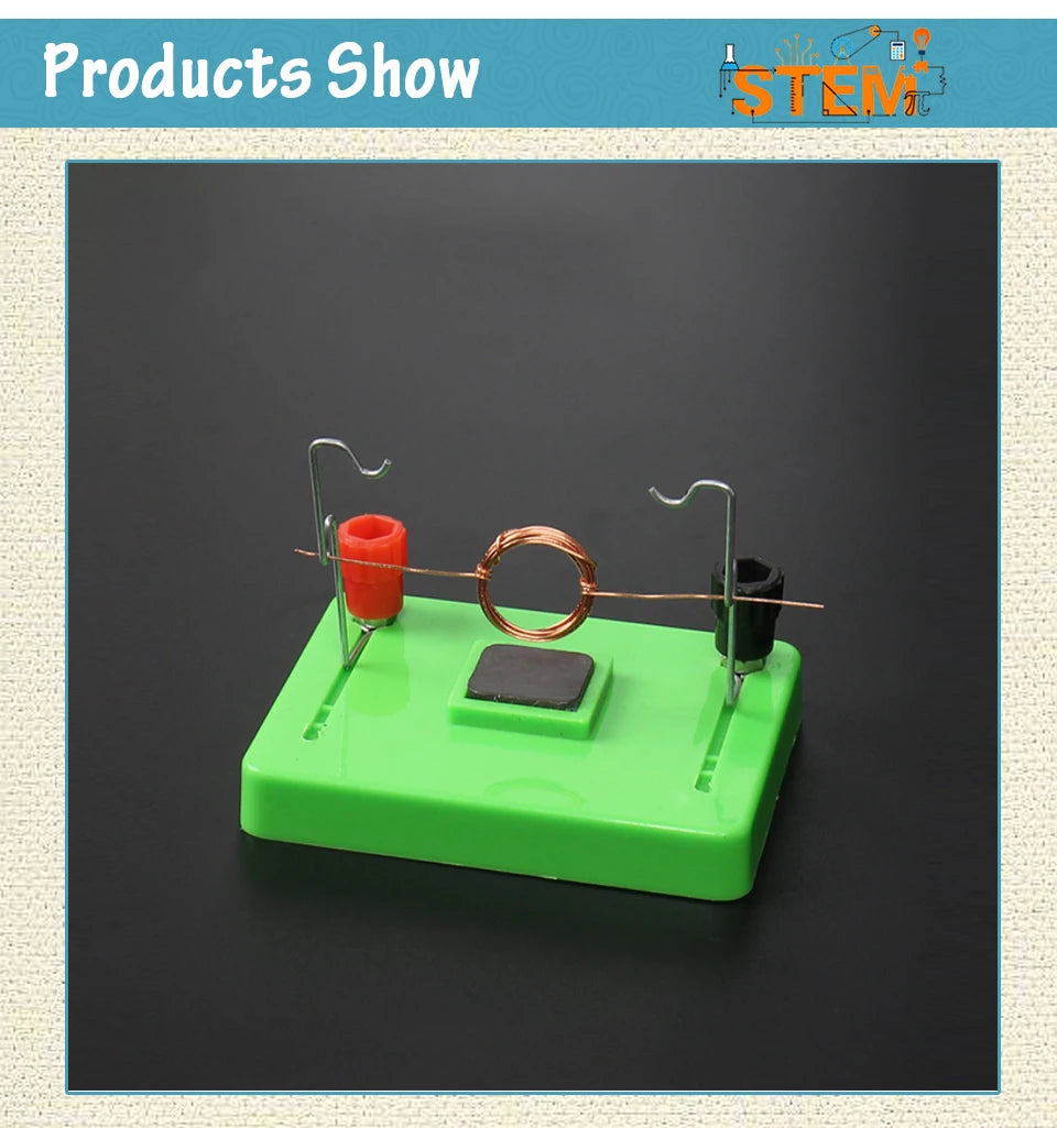 DIY DC Electrical Motor Model electromagnetic swing Physics Experiment Aids Children Educational Students Toy School Science