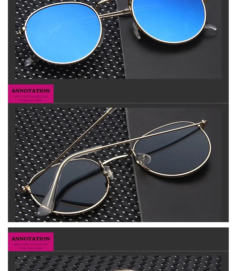 LeonLion 2023 Round Retro Sunglasses Men Round Vintage Glasses for Men/Women Luxury Eyewear Men Metal Lunette Soleil Homme UV400
