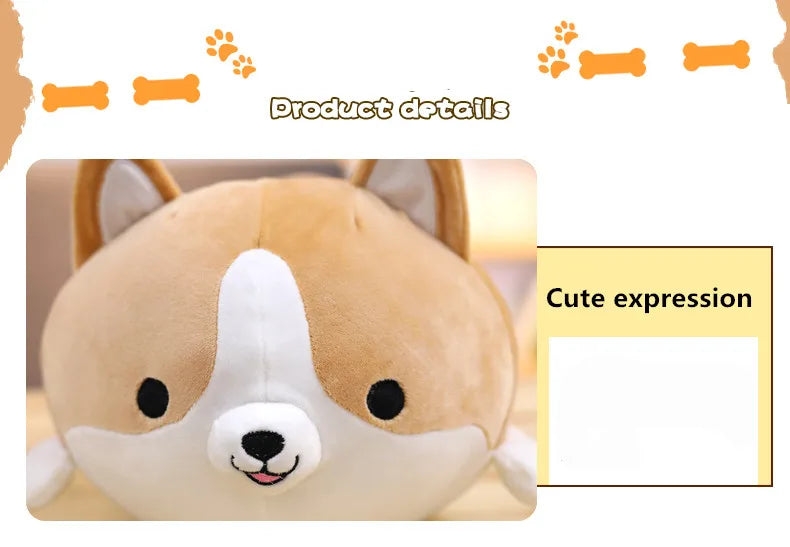 1pc Lovely Fat Shiba Inu & Corgi Dog Plush Toys Stuffed Soft Kawaii Animal Cartoon Pillow Dolls Gift for Kids Baby Children