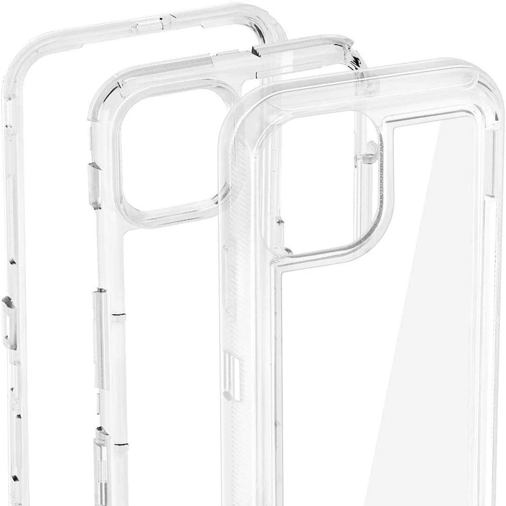 For iPhone 15 12 11 13 14 16Pro Max SE XR XS XSMAX X 6 7 8 Plus Clear Transparent Shockproof Armor Glossy Plain Case Phone Cover
