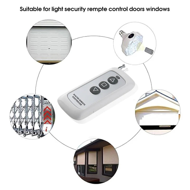 433MHz Universal Remote Control 1527 Learning Code 8 Button Transmitter Long Range For Smart Home Garage Door Opener no clone