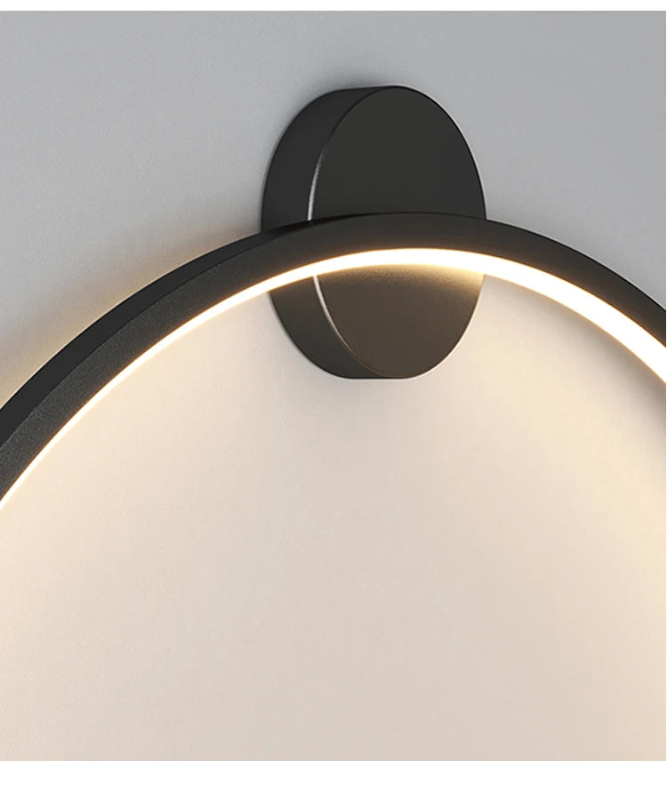 Simple Circle Background Decoration Lamps New Modern LED Wall Lights Living Room Bedroom Bedside Aisle Corridor Indoor Lighting