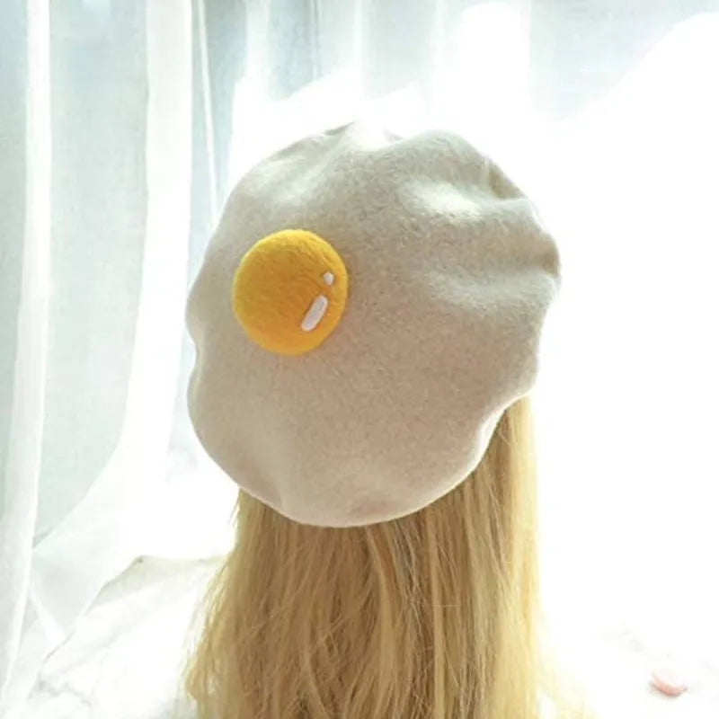 Cute Girls Kawaii Little love Beret Sweet Lolita Headwear Purple Beanies Hat Handmade Wool Felt Women Beret Wholesale
