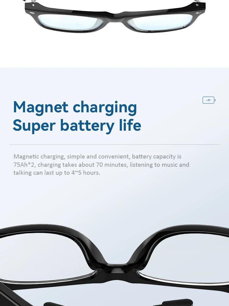 2024 G05 Smart Glasses Open Ear Music Hands-Free Calling Stereo Sound Wearable Headsets Smart Sports Anti-Blue Light Sunglasses