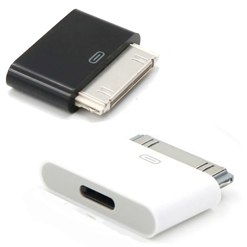 Lightning To 30Pin Adapter Female Charging Sync Converter for IPhone 4 4S IPad 2 3 IPod Touch 8Pin Male To 30 Pin Charger Cable
