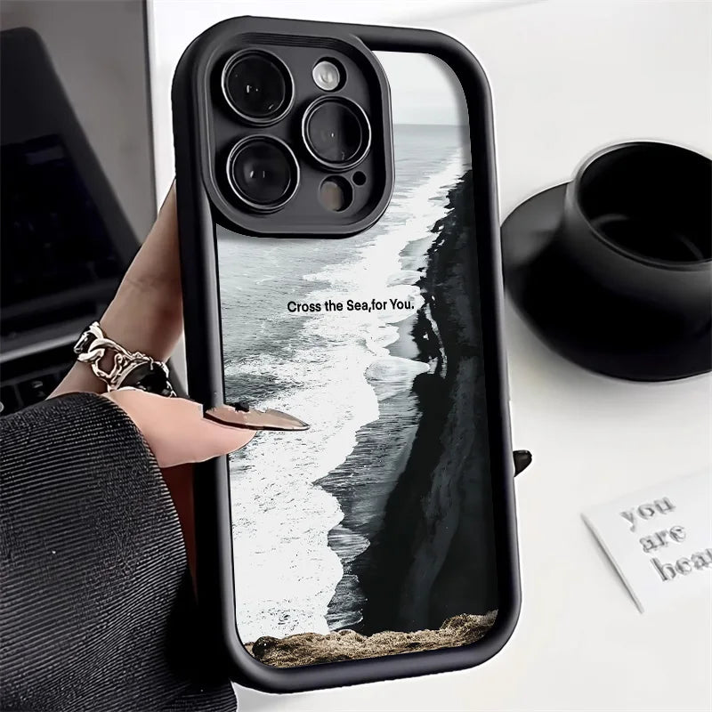 Soft Candy Liquid Silicone Phone Case For iPhone 15 Pro Case for iPhone 11 13 16 Pro 12 14 Pro Max XR XS 7 8 SE Shockproof Cover