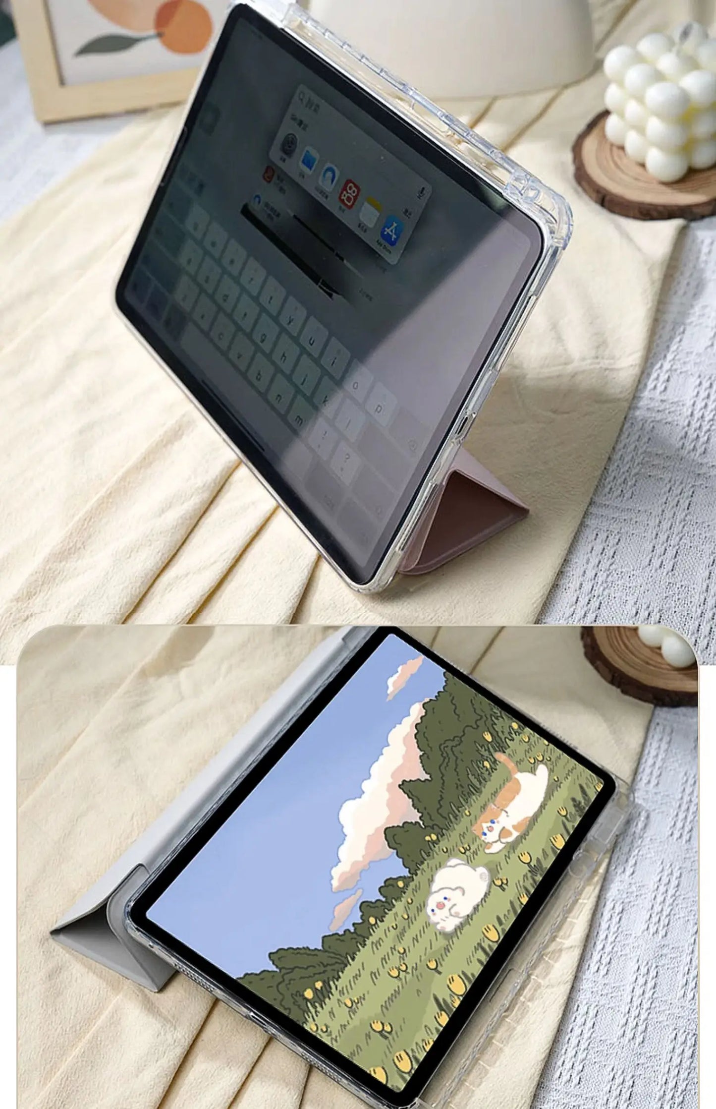 For 2024 iPad Pro 11 iPad 10th Generation iPad 10.2 7 8th  9th  Cover Gen  iPad Air6 4 5 10.9 13in 12.9 M2 M4 Pencil Holder Case
