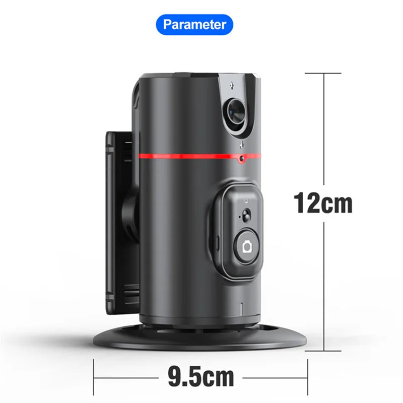FGCLSY AI Auto Following Gimbal Stabilizer 360 Rotation Phone Stand P02 Desktop Tracking Gimbal with Remote for Live Photography