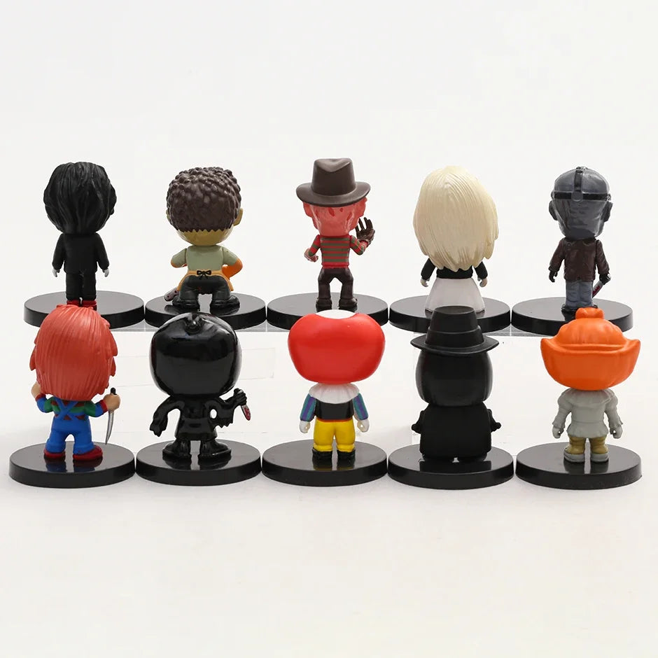 Horror Movie Character Figure Figurine Model Dolls Toys 10pcs/set