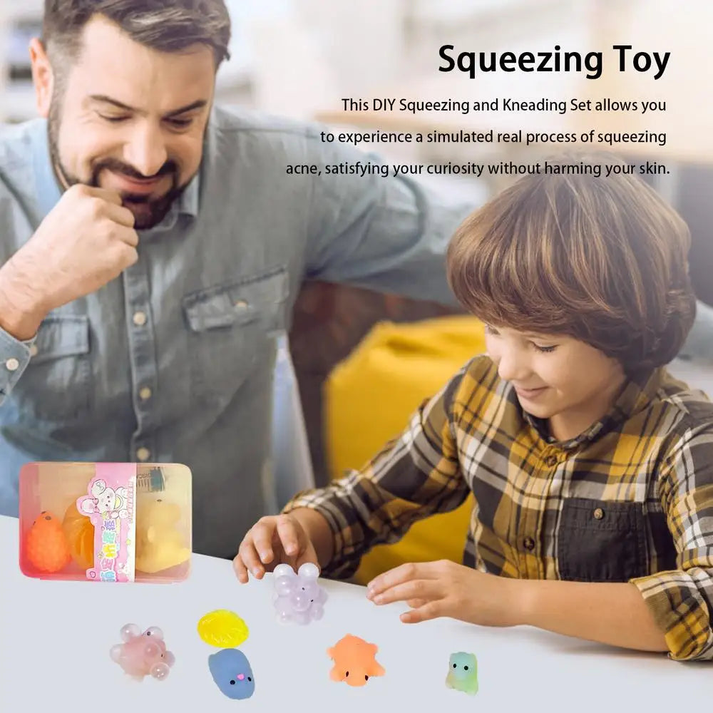 Funny Pimple Popping Toy Blowing Animal Squeeze Anti-stress Pimple Popper Toys Stocking Stuffers Sensory Toys Kids Birthday Gift