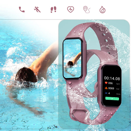 IOWODO 1.47" HD Smart Watch for Men Women Exercise Mode Smartwatch Sleep Monitor Pedometer Fitness Watch with Heart Rate SpO2